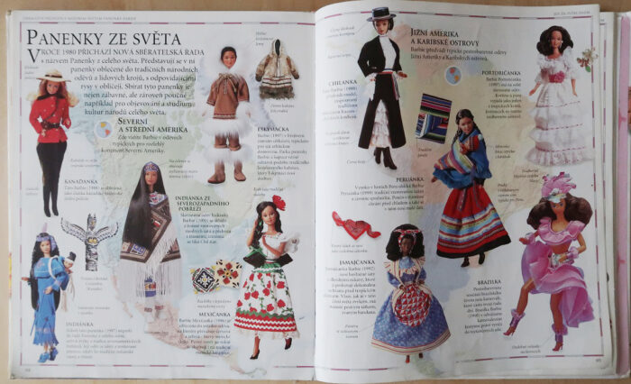 panenky Barbie ze světa (z knihy - Obrazový průvodce)