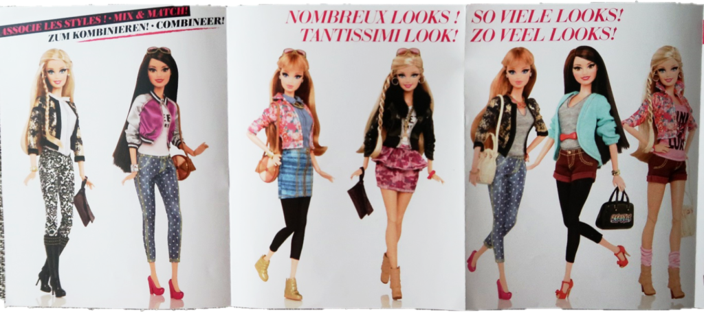 kombinace outfitů z letáčku Barbie Sweet Heart