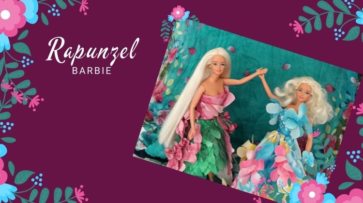 Barbie Rapunzel 1997 jako květinové víly
